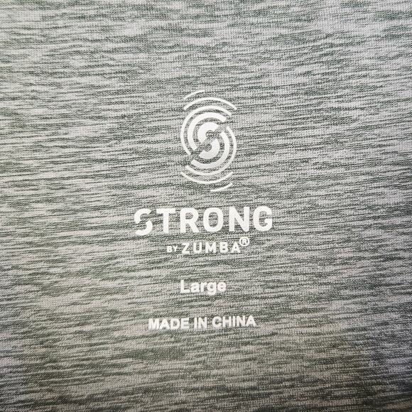 Strong Zumba Athletic Tank Top Gray Crushin the Game Large Gym Active Workout - Picture 4 of 9